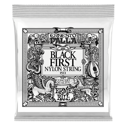 Ernie Ball Black 1st Ernesto Palla Nylon — klasiskās ģitāras atsevišķa stīga Ernie Ball Black 1st Ernesto Palla Nylon — klasiskās ģitāras atsevišķa stīga