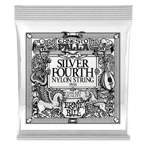 Ernie Ball Silver 4th Ernesto Palla Nylon — klasiskās ģitāras atsevišķa stīga Ernie Ball Silver 4th Ernesto Palla Nylon — klasiskās ģitāras atsevišķa stīga