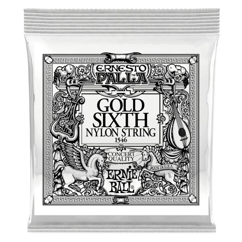 Ernie Ball Gold 6th Ernesto Palla Nylon — klasiskās ģitāras atsevišķa stīga Ernie Ball Gold 6th Ernesto Palla Nylon — klasiskās ģitāras atsevišķa stīga