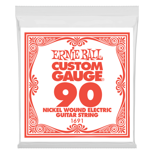Ernie Ball .090 Nickel Wound Electric Bass Small Ball-End Strings 3 paku iepakojums — basģitāras atsevišķa stīga