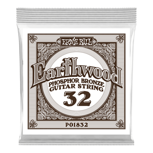 Ernie Ball .032 Earthwood Phosphor Bronze — akustiskās ģitāras atsevišķa stīga