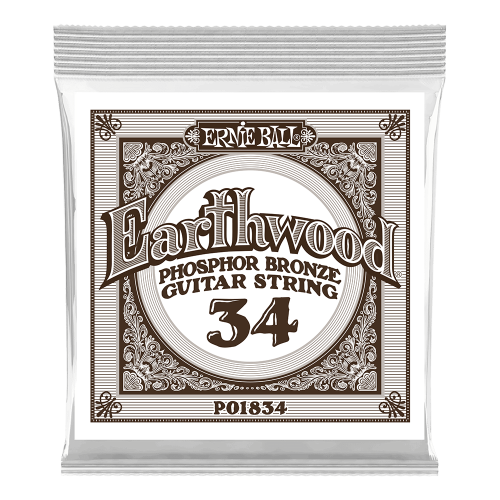 Ernie Ball .034 Earthwood Phosphor Bronze — acoustic guitar single string Ernie Ball .034 Earthwood Phosphor Bronze — acoustic guitar single string
