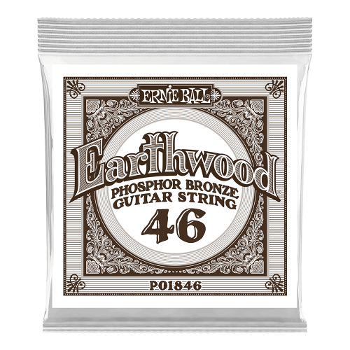 Ernie Ball .046 Earthwood Phosphor Bronze — akustiskās ģitāras atsevišķa stīga Ernie Ball .046 Earthwood Phosphor Bronze — akustiskās ģitāras atsevišķa stīga