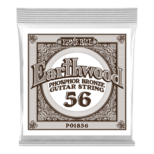 Ernie Ball .056 Earthwood Phosphor Bronze — akustiskās ģitāras atsevišķa stīga Ernie Ball .056 Earthwood Phosphor Bronze — akustiskās ģitāras atsevišķa stīga