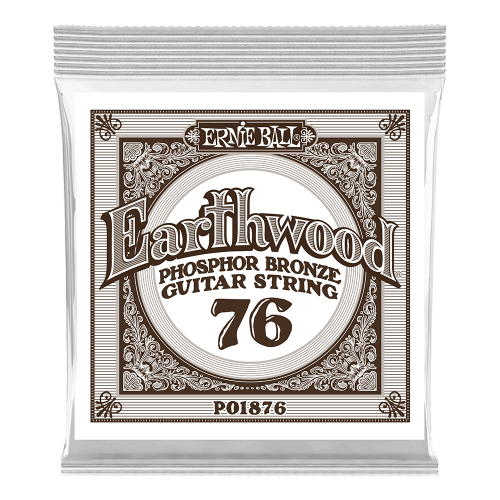 Ernie Ball .076 Earthwood Phosphor Bronze 3 paku iepakojums — akustiskās ģitāras atsevišķa stīga