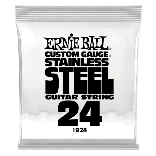 Ernie Ball .024 Stainless Steel Wound — elektriskās ģitāras atsevišķa stīga Ernie Ball .024 Stainless Steel Wound — elektriskās ģitāras atsevišķa stīga