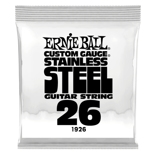 Ernie Ball .026 Stainless Steel Wound — elektriskās ģitāras atsevišķa stīga Ernie Ball .026 Stainless Steel Wound — elektriskās ģitāras atsevišķa stīga
