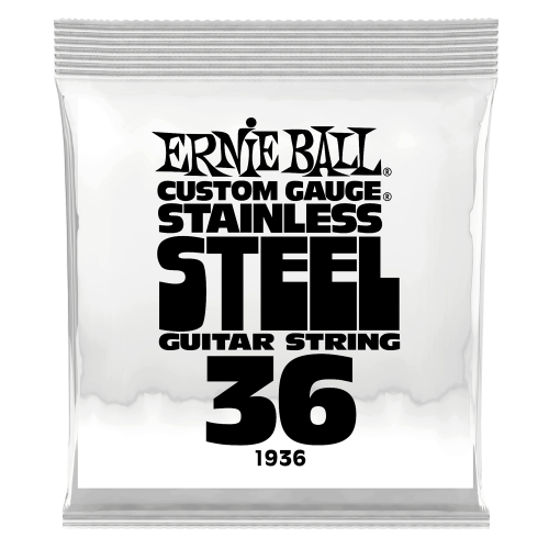 Ernie Ball .036 Stainless Steel Wound — elektriskās ģitāras atsevišķa stīga Ernie Ball .036 Stainless Steel Wound — elektriskās ģitāras atsevišķa stīga
