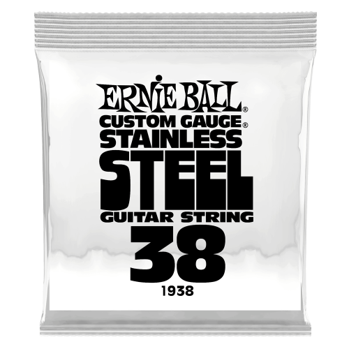 Ernie Ball .038 Stainless Steel Wound — elektriskās ģitāras atsevišķa stīga Ernie Ball .038 Stainless Steel Wound — elektriskās ģitāras atsevišķa stīga
