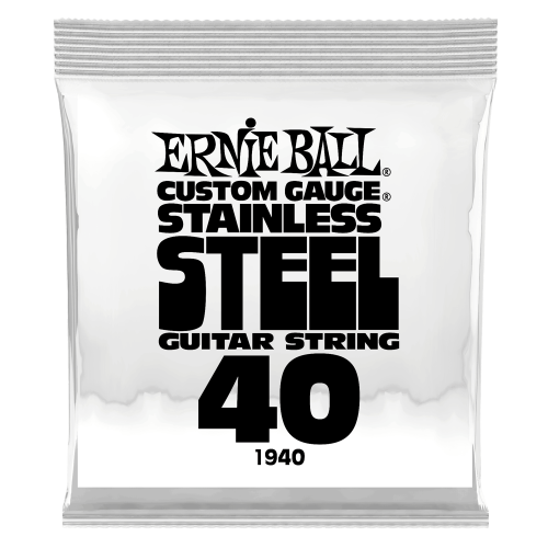 Ernie Ball .040 Stainless Steel Wound — elektriskās ģitāras atsevišķa stīga Ernie Ball .040 Stainless Steel Wound — elektriskās ģitāras atsevišķa stīga