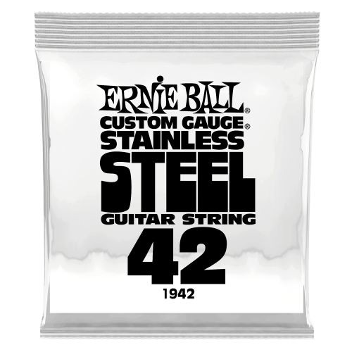 Ernie Ball .042 Stainless Steel Wound — elektriskās ģitāras atsevišķa stīga Ernie Ball .042 Stainless Steel Wound — elektriskās ģitāras atsevišķa stīga