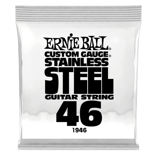 Ernie Ball .046 Stainless Steel Wound — elektriskās ģitāras atsevišķa stīga Ernie Ball .046 Stainless Steel Wound — elektriskās ģitāras atsevišķa stīga