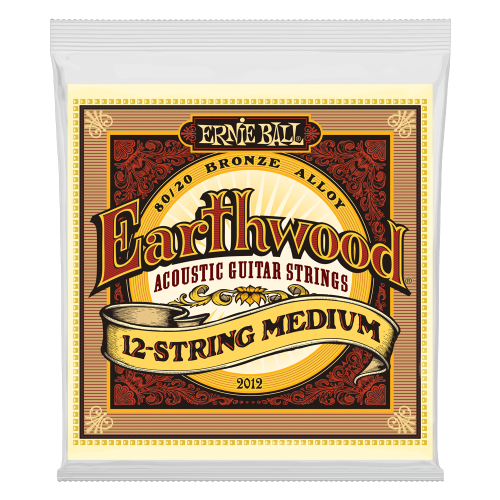 Ernie Ball Medium Earthwood 80/20 Bronze 12-String 11-52 — akustiskās ģitāras stīgas