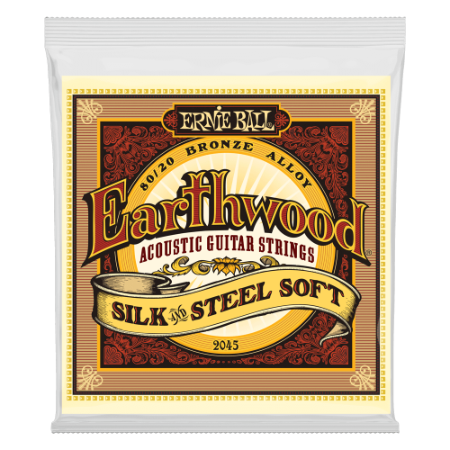 Ernie Ball Soft Earthwood 80/20 Bronze Silk & Steel 11-52 — akustiskās ģitāras stīgas Ernie Ball Soft Earthwood 80/20 Bronze Silk & Steel 11-52 — akustiskās ģitāras stīgas