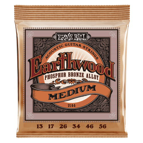 Ernie Ball Medium Earthwood Phosphor Bronze 13-56 — akustiskās ģitāras stīgas Ernie Ball Medium Earthwood Phosphor Bronze 13-56 — akustiskās ģitāras stīgas
