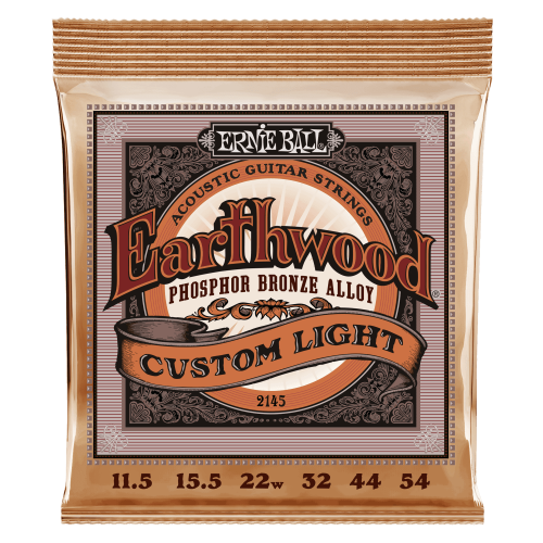 Ernie Ball Custom Light Earthwood Phosphor Bronze 11.5-54 — acoustic guitar strings