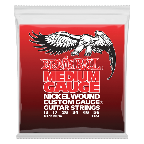 Ernie Ball Medium Nickel Wound w/ wound G - 13-56 — elektriskās ģitāras stīgas