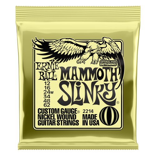 Ernie Ball Mammoth Slinky Nickel Wound with wound G 12-62 — elektriskās ģitāras stīgas Ernie Ball Mammoth Slinky Nickel Wound with wound G 12-62 — elektriskās ģitāras stīgas