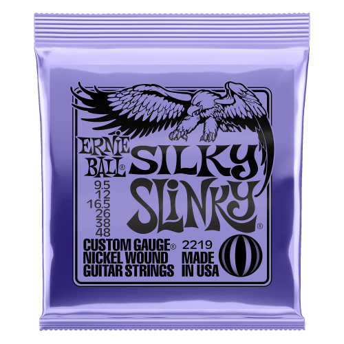 Ernie Ball Silky Slinky Nickel Wound 9.5-48 — elektriskās ģitāras stīgas