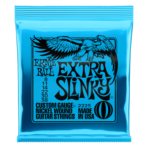 Ernie Ball Extra Slinky Nickel Wound 8-38 — elektriskās ģitāras stīgas Ernie Ball Extra Slinky Nickel Wound 8-38 — elektriskās ģitāras stīgas