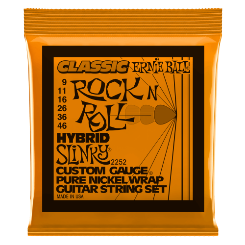 Ernie Ball Hybrid Slinky Classic Rock n Roll Pure Nickel Wrap 9-46 — elektriskās ģitāras stīgas