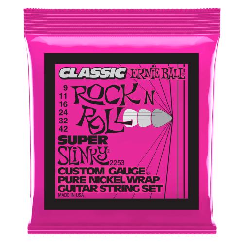 Ernie Ball Super Slinky Classic Rock n Roll Pure Nickel Wrap 9-42 — elektriskās ģitāras stīgas Ernie Ball Super Slinky Classic Rock n Roll Pure Nickel Wrap 9-42 — elektriskās ģitāras stīgas