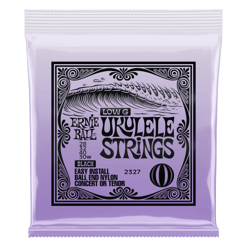 Ernie Ball Concert/Tenor Wound Low G Nylon Ball End Ukulele Strings - Black — ukuleles stīgas Ernie Ball Concert/Tenor Wound Low G Nylon Ball End Ukulele Strings - Black — ukuleles stīgas