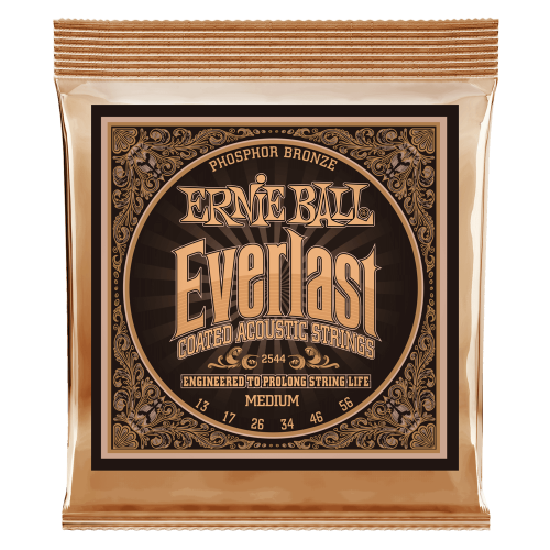 Ernie Ball Medium Everlast Coated Phosphor Bronze 13-56 — akustiskās ģitāras stīgas