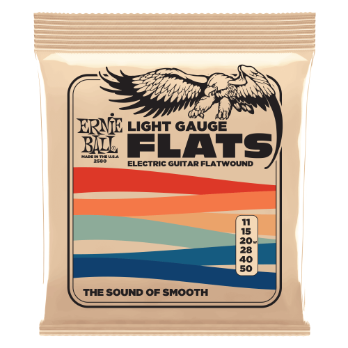 Ernie Ball Light Stainless Steel Flatwound - 11-50 — elektriskās ģitāras stīgas