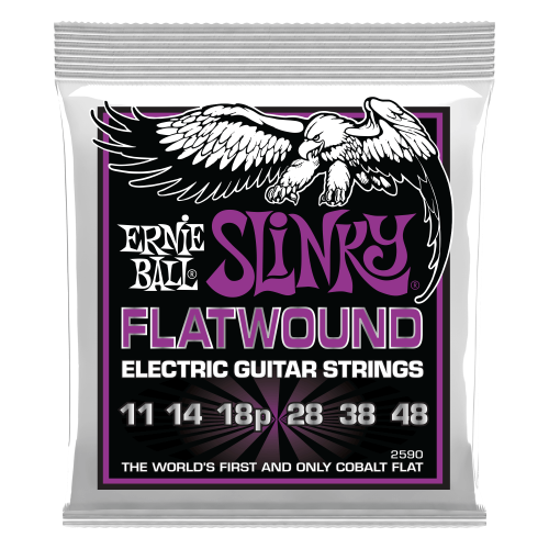 Ernie Ball Power Slinky Cobalt Electric Flatwound 11-48 — elektriskās ģitāras stīgas Ernie Ball Power Slinky Cobalt Electric Flatwound 11-48 — elektriskās ģitāras stīgas