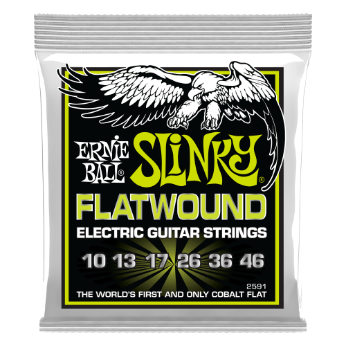 Ernie Ball Regular Slinky Cobalt Flatwound 10-46 — elektriskās ģitāras stīgas Ernie Ball Regular Slinky Cobalt Flatwound 10-46 — elektriskās ģitāras stīgas