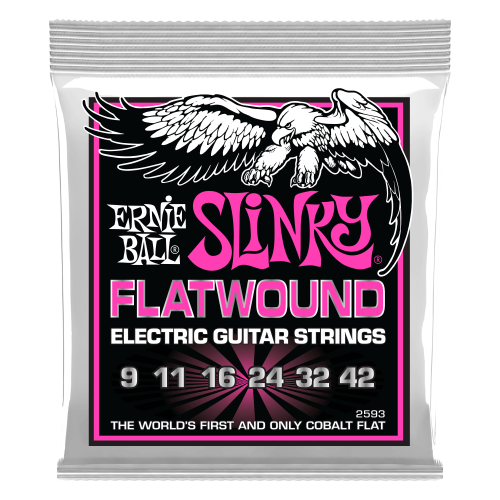 Ernie Ball Super Slinky Cobalt Flatwound 9-42 — elektriskās ģitāras stīgas Ernie Ball Super Slinky Cobalt Flatwound 9-42 — elektriskās ģitāras stīgas