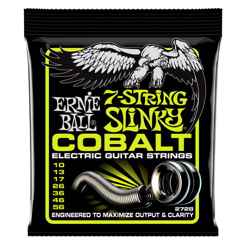 Ernie Ball Regular Slinky Cobalt 7-String 10-56 — elektriskās ģitāras stīgas
