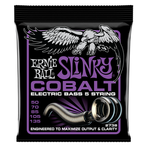 Ernie Ball Power Slinky Cobalt 5-String 50-135 — basģitāras stīgas