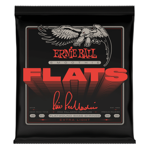 Ernie Ball Extra Light Pino Palladino Smoothie Flats 38-98 — basģitāras stīgas Ernie Ball Extra Light Pino Palladino Smoothie Flats 38-98 — basģitāras stīgas