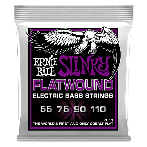 Ernie Ball Power Slinky Cobalt Flatwound 55-110 — basģitāras stīgas