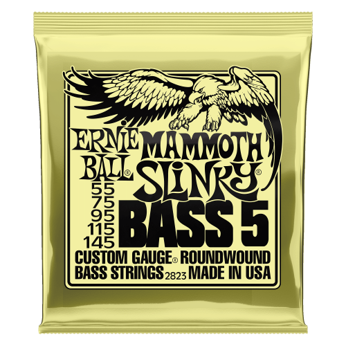 Ernie Ball Mammoth Slinky Nickel Wound 5-String 55-145 — basģitāras stīgas Ernie Ball Mammoth Slinky Nickel Wound 5-String 55-145 — basģitāras stīgas