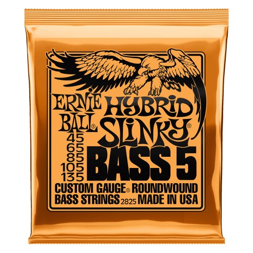 Ernie Ball Hybrid Slinky Nickel Wound 5-String 45-135 — basģitāras stīgas Ernie Ball Hybrid Slinky Nickel Wound 5-String 45-135 — basģitāras stīgas