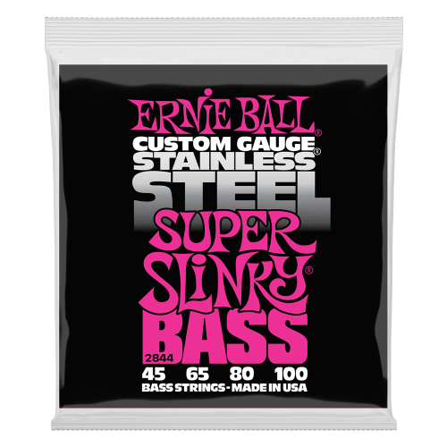 Ernie Ball Super Slinky Stainless Steel 45-100 — basģitāras stīgas Ernie Ball Super Slinky Stainless Steel 45-100 — basģitāras stīgas