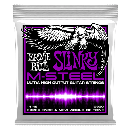 Ernie Ball Power Slinky M-Steel 11-48 — elektriskās ģitāras stīgas Ernie Ball Power Slinky M-Steel 11-48 — elektriskās ģitāras stīgas