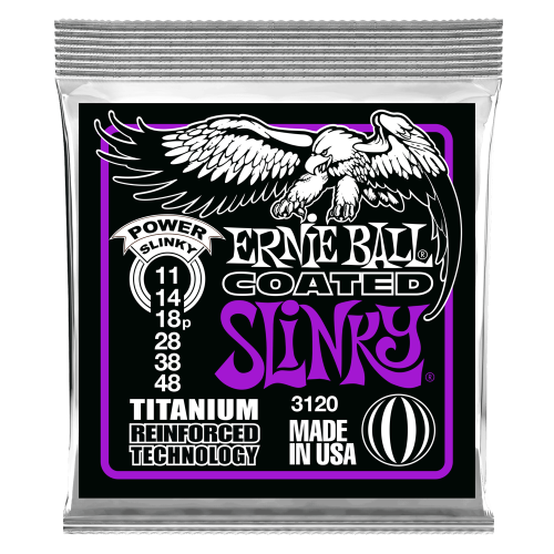 Ernie Ball Power Slinky Coated Titanium RPS 11-48 — elektriskās ģitāras stīgas