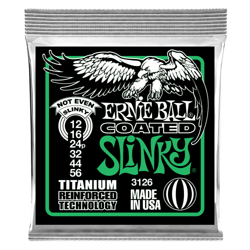 Ernie Ball Not Even Slinky Coated Titanium RPS 12-56 — elektriskās ģitāras stīgas Ernie Ball Not Even Slinky Coated Titanium RPS 12-56 — elektriskās ģitāras stīgas