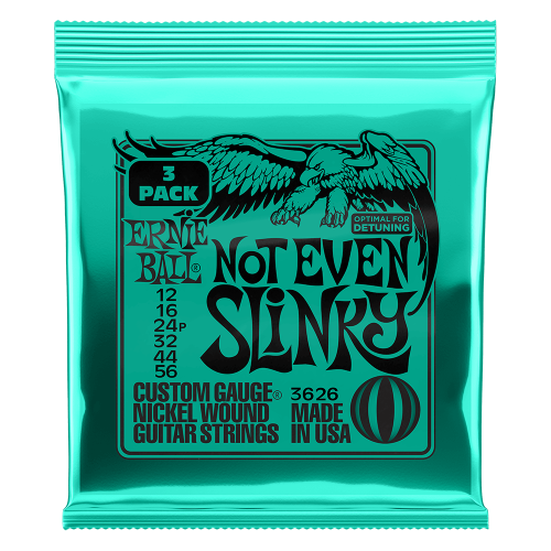 Ernie Ball Not Even Slinky Nickel Wound 12-56 - 3 paku iepakojums — elektriskās ģitāras stīgas