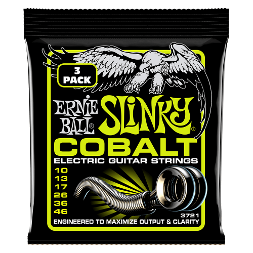 Ernie Ball Regular Slinky Cobalt 10-46 - 3 paku iepakojums — elektriskās ģitāras stīgas Ernie Ball Regular Slinky Cobalt 10-46 - 3 paku iepakojums — elektriskās ģitāras stīgas