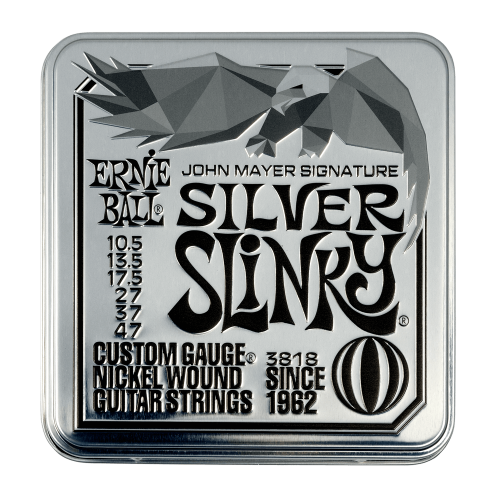 Ernie Ball John Mayer Silver Slinky Signature 3 paku iepakojums — elektriskās ģitāras stīgas