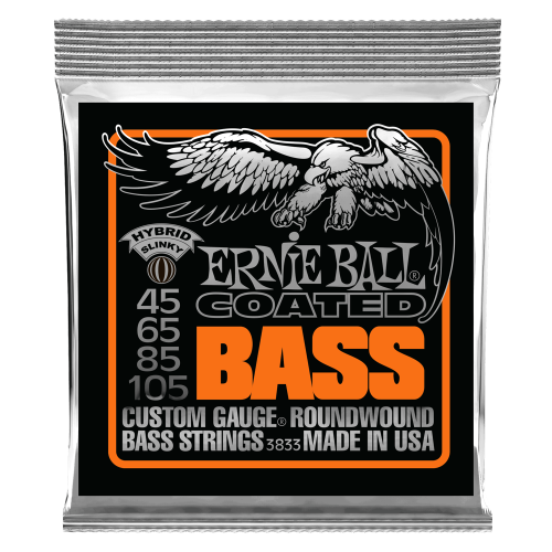 Ernie Ball Hybrid Slinky Coated - 45-105 — basģitāras stīgas Ernie Ball Hybrid Slinky Coated - 45-105 — basģitāras stīgas