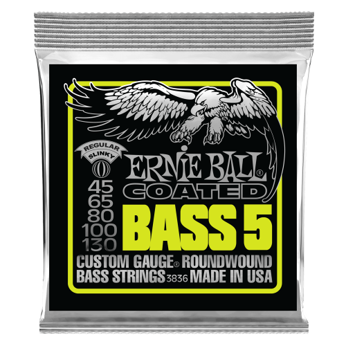 Ernie Ball Bass 5 Slinky Coated - 45-130 — basģitāras stīgas