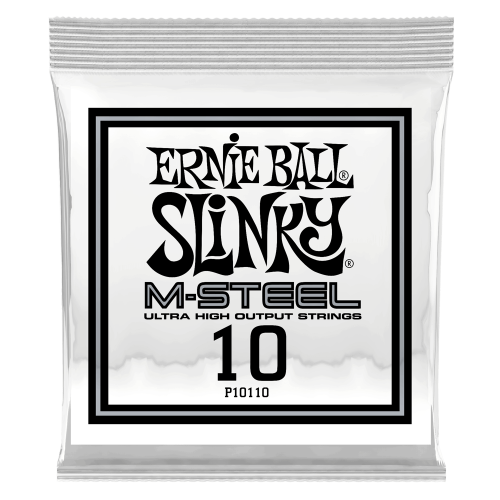 Ernie Ball .010 M-Steel Plain — elektriskās ģitāras atsevišķa stīga Ernie Ball .010 M-Steel Plain — elektriskās ģitāras atsevišķa stīga