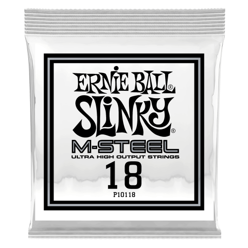 Ernie Ball .018 M-Steel Plain — elektriskās ģitāras atsevišķa stīga
