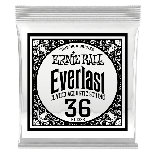 Ernie Ball .036 Everlast Coated Phosphor Bronze — akustiskās ģitāras atsevišķa stīga
